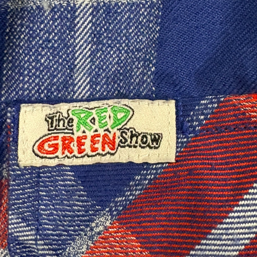 Dixxon Flannel The Red Green Show Possum Brotherhood Plaid Shirt Mens M Blue Red - Picture 4 of 13